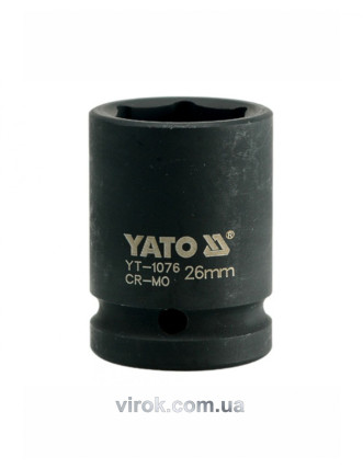 Головка торцева ударна шестигранна YATO 3/4" М26 х 50 мм