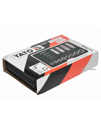 Набір екстракторів для видалення зломаних гвинтів YATO 3/8" і 1/2" 17 шт