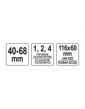 Сепаратор гальмівних циліндрів YATO 116 х 60 мм 40-68 мм