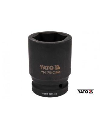 Головка торцева ударна шестигранна YATO 1" М41 x 80 мм Cr-Mo