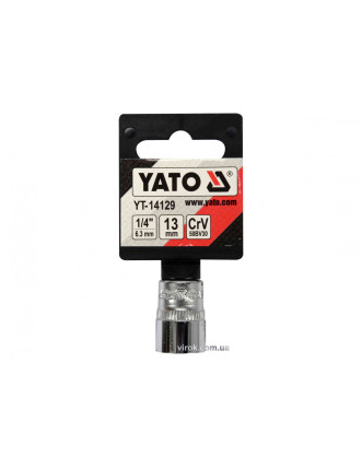 Головка торцева шестигранна YATO 1/4" М13 CrV [Блістер]