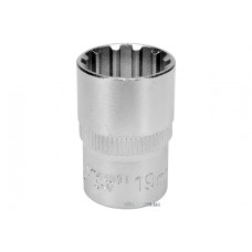 Головка торцева Spline YATO 1/2" M19 x 38 мм CrV [Блістер]