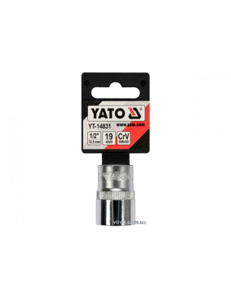 Головка торцева Spline YATO 1/2" M19 x 38 мм CrV [Блістер]