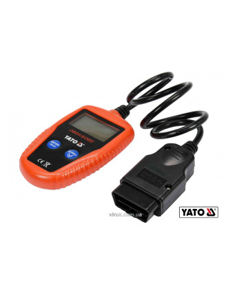 Тестер діагностичний OBD2 автомобіля YATO з LCD-дисплеєм