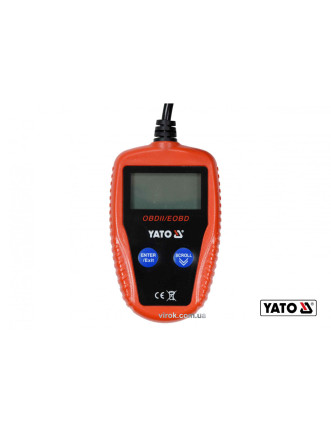 Тестер діагностичний OBD2 автомобіля YATO з LCD-дисплеєм
