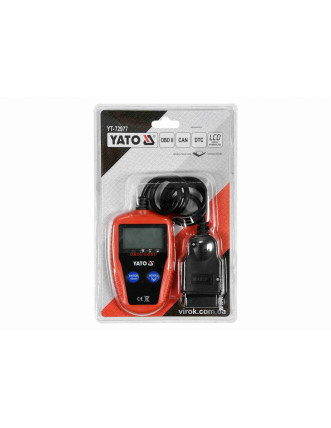 Тестер діагностичний OBD2 автомобіля YATO з LCD-дисплеєм