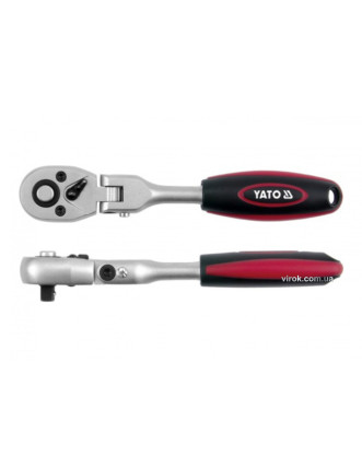 Тріщатка 1/2" з шарніром YATO 290 мм 72 зубці