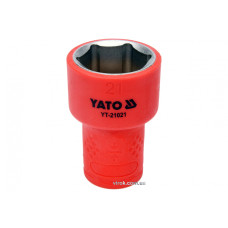 Головка торцева шестигранна діелектрична YATO 3/8" М21 х 47/30 мм VDE до 1000 В
