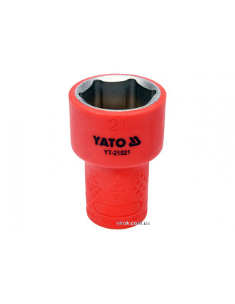 Головка торцева шестигранна діелектрична YATO 3/8" М21 х 47/30 мм VDE до 1000 В