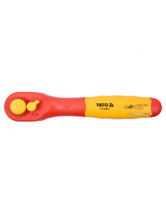 Тріщатка 3/8" діелектрична YATO 200 мм 36 зубців VDE до 1000 В