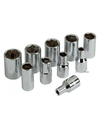 Набір головок торцевих STANLEY 1/4" М4-М13 10 шт