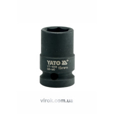 Головка торцева ударна шестигранна YATO 1/2" М15 х 39 мм