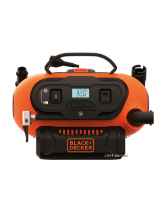Компресор портативний Black+Decker від 3 джерел живлення - 12/18/230 В 11 бар