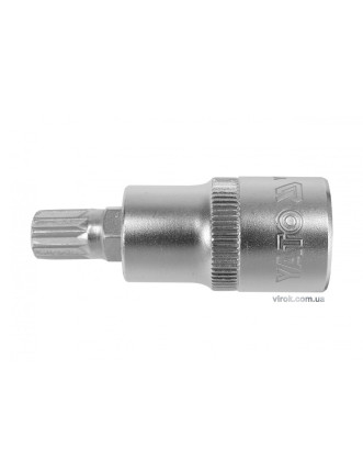 Головка торцева з насадкою викрутковою SPLINE YATO 1/2" M10 х 55 мм