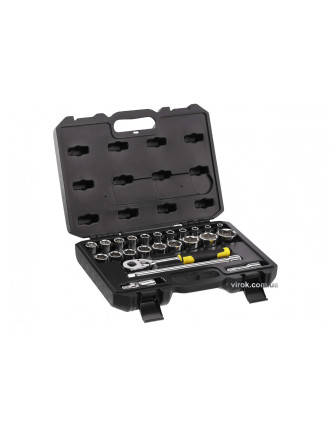 Набір головок торцевих STANLEY 1/2" в пластиковому футлярі 24 шт