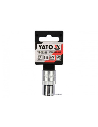 Головка торцева YATO TORX E16 1/2" CrV [Блістер]