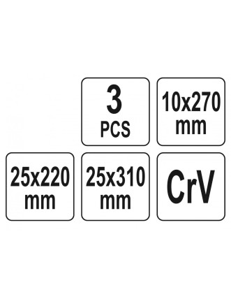Набір скребків сталевих YATO 25 x 220 мм 10 x 270 мм 25 x 310 мм 3 шт
