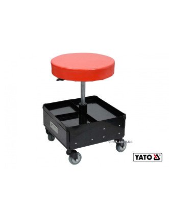 Табурет на колесах YATO з 3 шуфлядами 380 x 380 x 450-560 мм 150 кг