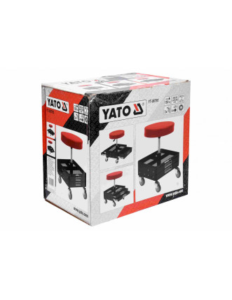 Табурет на колесах YATO з 3 шуфлядами 380 x 380 x 450-560 мм 150 кг