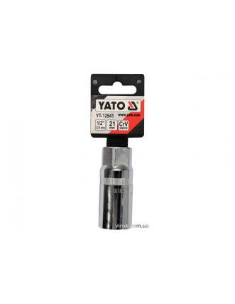 Головка торцева до свічок двигуна YATO 1/2" M21 x 64 мм [Блістер]
