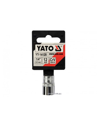 Головка торцева шестигранна YATO 1/4" М12 CrV [Блістер]