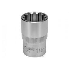 Головка торцева Spline YATO 1/2" M18 x 38 мм CrV [Блістер]