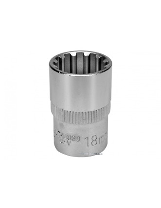 Головка торцева Spline YATO 1/2" M18 x 38 мм CrV [Блістер]