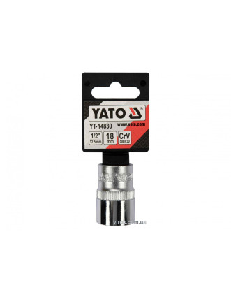 Головка торцева Spline YATO 1/2" M18 x 38 мм CrV [Блістер]