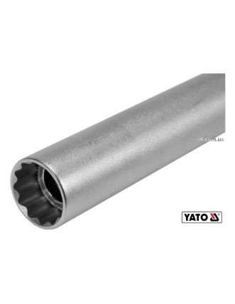 Головка торцева дванадцятигранна до свічок двигунів YATO 3/8" M16 x 250 мм Cr-V
