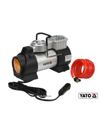 Компресор автомобільний YATO 12 В 180 Вт 40 л/хв 1 Mпа + шланг 1 м + насадки + мішок