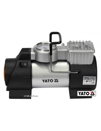Компресор автомобільний YATO 12 В 180 Вт 40 л/хв 1 Mпа + шланг 1 м + насадки + мішок