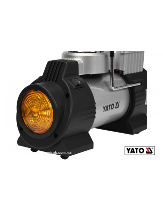 Компресор автомобільний YATO 12 В 180 Вт 40 л/хв 1 Mпа + шланг 1 м + насадки + мішок
