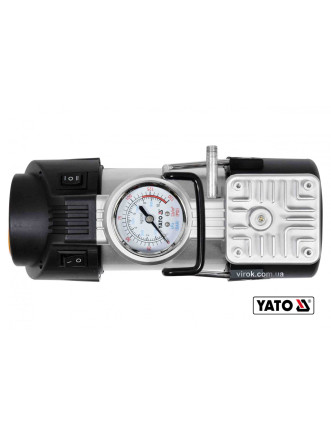 Компресор автомобільний YATO 12 В 180 Вт 40 л/хв 1 Mпа + шланг 1 м + насадки + мішок