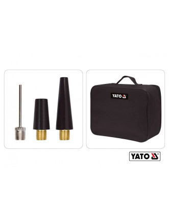 Компресор автомобільний YATO 12 В 180 Вт 40 л/хв 1 Mпа + шланг 1 м + насадки + мішок