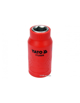 Головка торцева шестигранна діелектрична YATO 3/8" М10 х 45/28 мм VDE до 1000 В
