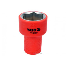 Головка торцева шестигранна діелектрична YATO 3/8" М22 х 47/30 мм VDE до 1000 В