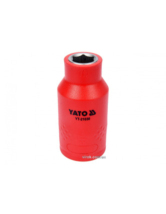 Головка торцева шестигранна діелектрична YATO 1/2" М10 х 55/38 мм VDE до 1000 В
