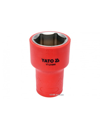 Головка торцева шестигранна діелектрична YATO 1/2" М24 х 60/38 мм VDE до 1000 В
