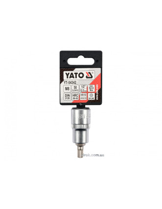 Головка торцева з насадкою викрутковою SPLINE YATO 1/2" М8 х 55 мм
