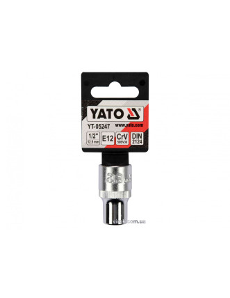Головка торцева YATO TORX E12 1/2" CrV [Блістер]