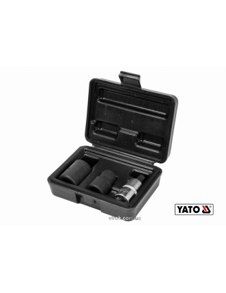 Головки 5-гранні для гальмівної системи авто YATO 1/2" 10/14/19 мм 3 шт