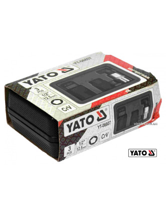 Головки 5-гранні для гальмівної системи авто YATO 1/2" 10/14/19 мм 3 шт