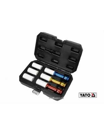 Головки торцеві ударні для алюмінієвих дисків YATO 1/2" 17/19/21 мм 150 мм 6 шт