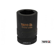 Головка торцева ударна шестигранна YATO 1" М34 x 80 мм Cr-Mo
