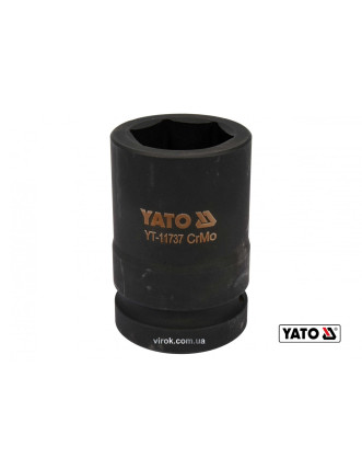 Головка торцева ударна шестигранна YATO 1" М34 x 80 мм Cr-Mo