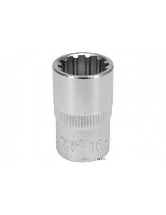 Головка торцева Spline YATO 1/2" M16 x 38 мм CrV [Блістер]