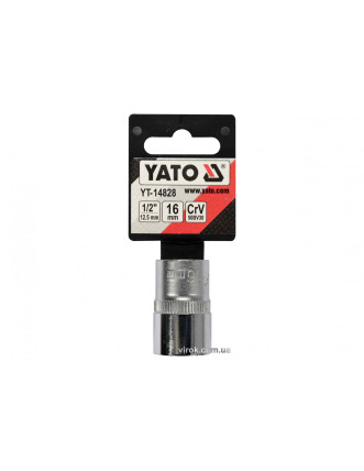 Головка торцева Spline YATO 1/2" M16 x 38 мм CrV [Блістер]