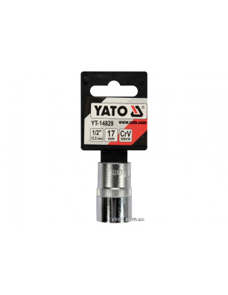 Головка торцева Spline YATO 1/2" M17 x 38 мм CrV [Блістер]