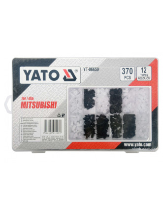 Набір кріплень автомобільної обшивки MITSUBISHI YATO 12 типорозмірів 370 шт