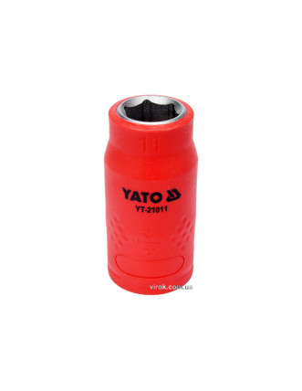 Головка торцева шестигранна діелектрична YATO 3/8" М11 х 45/28 мм VDE до 1000 В